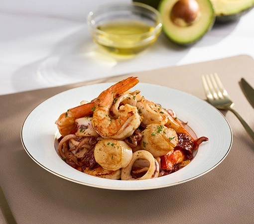 蒜香番茄乾烙海鮮 蒜香番茄乾烙海鮮