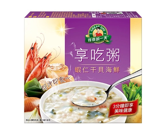 蝦仁干貝海鮮享吃粥