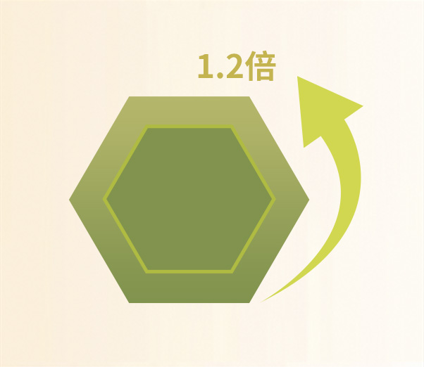桂格免疫功效認證1.2倍綠色六角形圖章