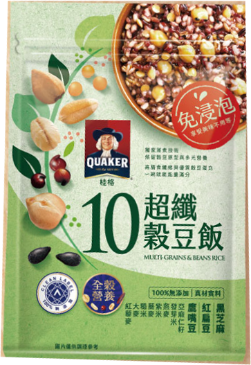 桂格 免浸泡10超纖穀豆飯 包裝照