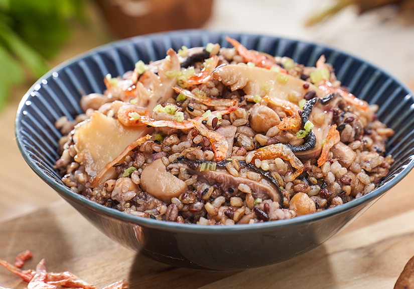 穀粒分明蝦花蝦炊飯