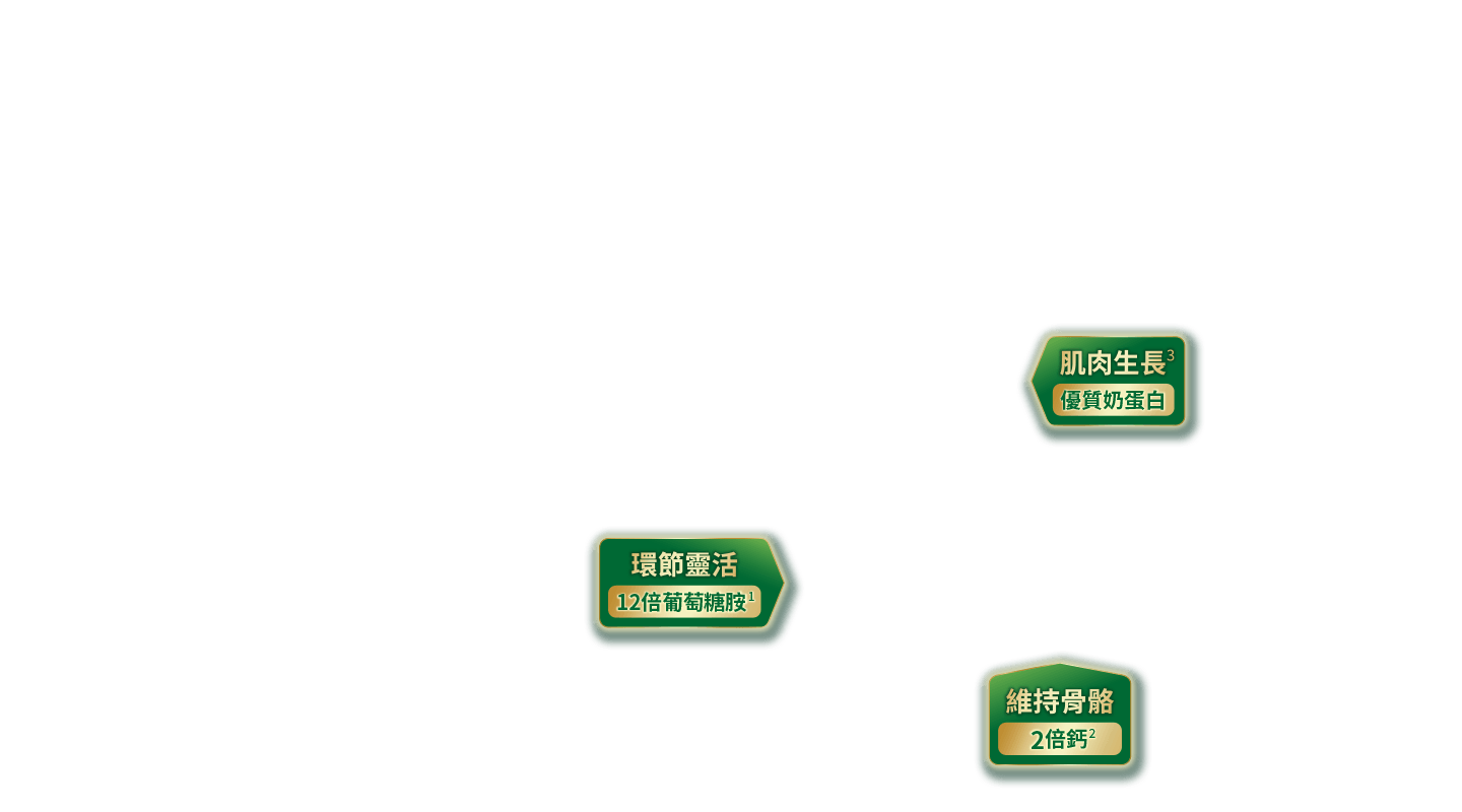 環節靈活 維持骨骼 肌肉生長