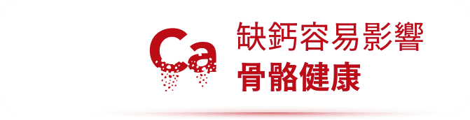 缺鈣容易影響 骨骼健康