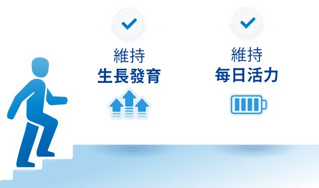維持骨骼生長發育 維持每日活力