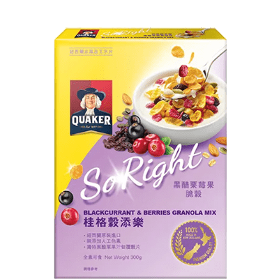 桂格穀添樂黑醋栗莓果脆穀 2019 金牌 🎖