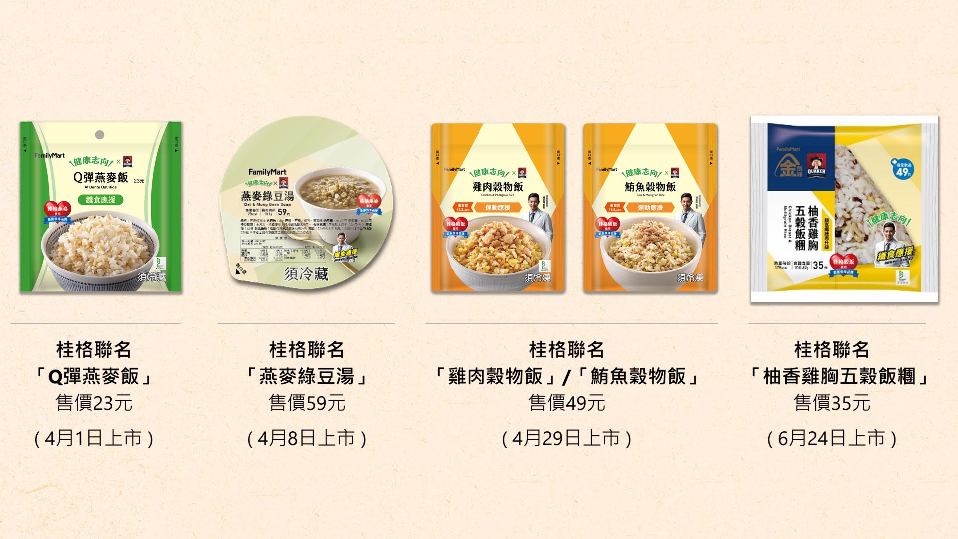 桂格響應世界健康日 攜手「全家」從主食到點心 共創全穀飲食新日常