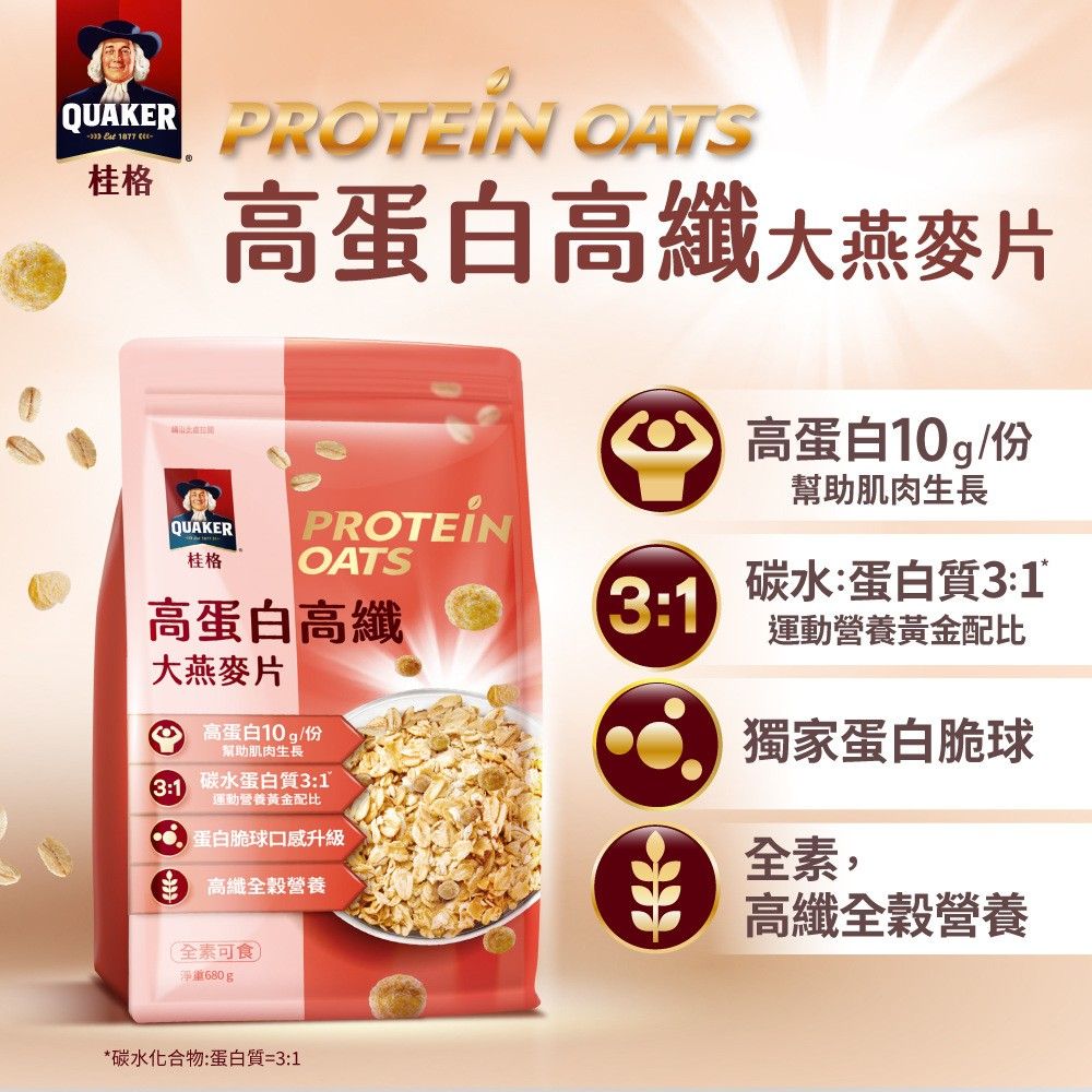 桂格燕麥進化升級！雙新品登場 從日常營養補給到機能營養補充一次滿足